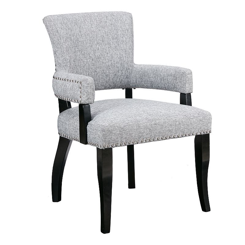 Madison Park Parler Arm Dining Chair, Grey