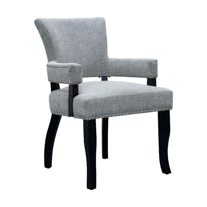 Madison Park Parler Arm Dining Chair, Gray