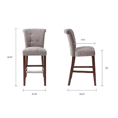Madison Park Weldon Roll Back Bar Stool