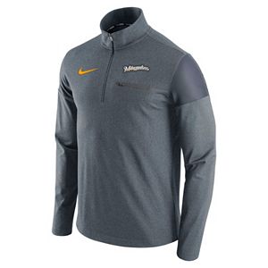 Men's Nike Milwaukee Brewers Elite Half-Zip Pullover