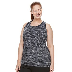 Plus size Tek Gear® Space-Dye Banded-Bottom Performance Tank