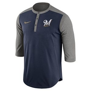 Men's Nike Milwaukee Brewers Dri-FIT Henley