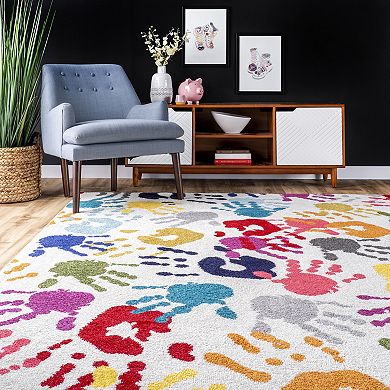 nuLOOM Carnival Pinkie Handprint Rug