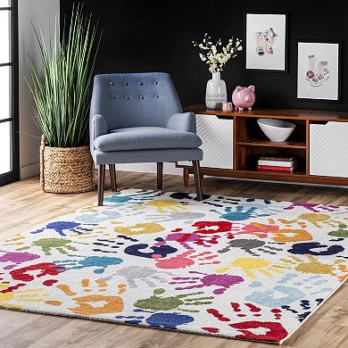 nuLOOM Carnival Pinkie Handprint Rug