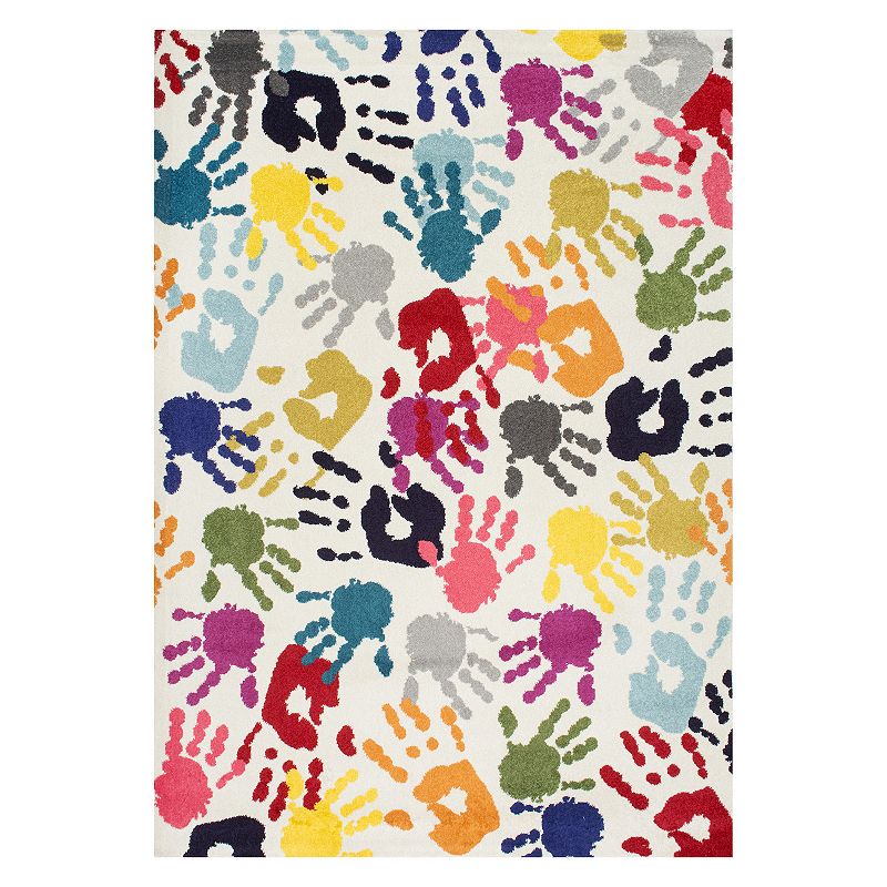 nuLOOM Carnival Pinkie Handprint Rug, Multicolor, 10X14 Ft