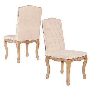 Linon Portsmouth Square Back Accent Chair 2-piece Set