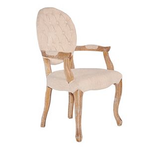 Linon Exeter Tufted Arm Accent Chair