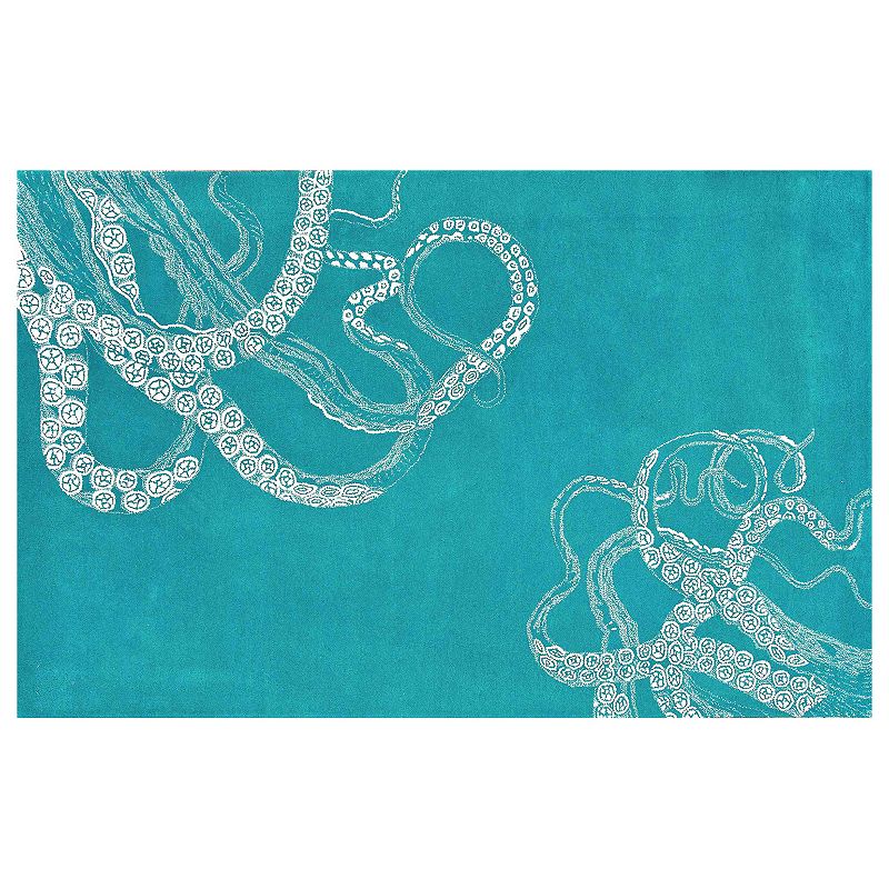 nuLOOM Kyoto Octopus Tail Wool Blend Rug, Blue, 7.5X9.5 Ft