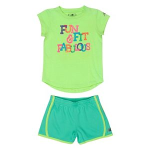 Baby Girl New Balance Graphic Tee & Shorts Set
