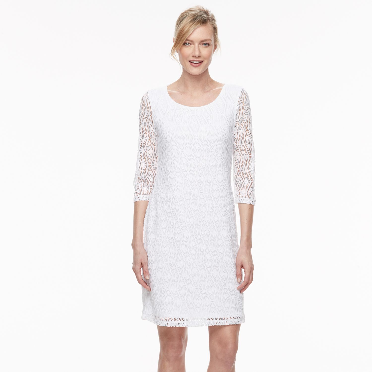 kohls white lace dress