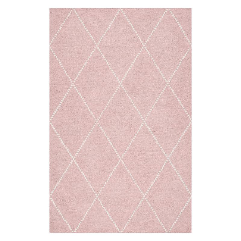 nuLOOM Varanas Elvia Lattice Wool Rug, Pink, 5X8 Ft