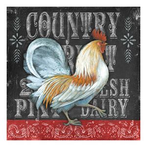 Blackboard Rooster 1 Canvas Wall Art