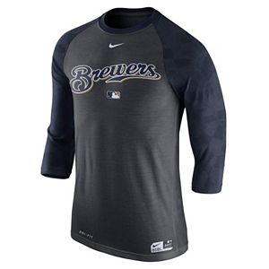 Men's Nike Milwaukee Brewers AC Dri-FIT Raglan Tee