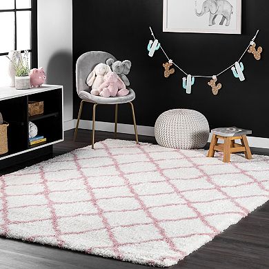 nuLOOM Airy Shag Nelda Lattice Rug