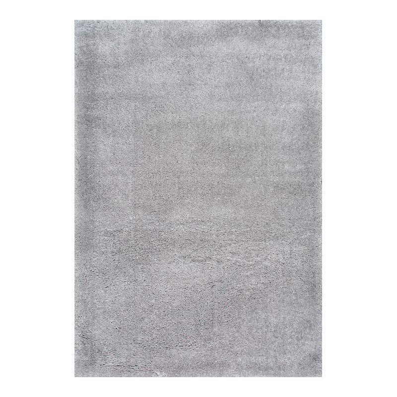nuLOOM Airy Shag Gynel Cloudy Solid Rug, Silver, 6.5X9 Ft