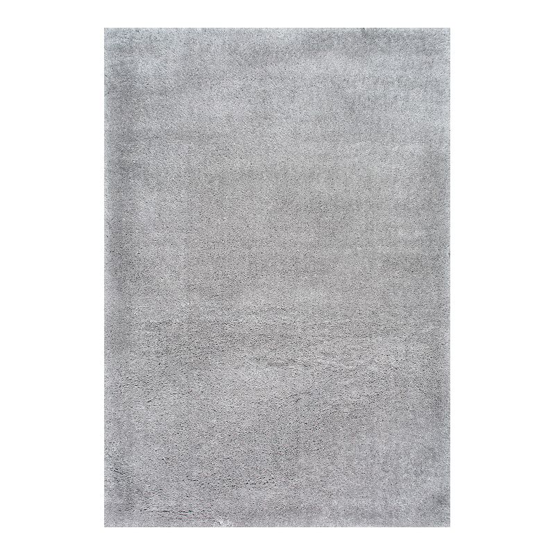 nuLOOM Airy Shag Gynel Cloudy Solid Rug, Silver, 8X10 Ft