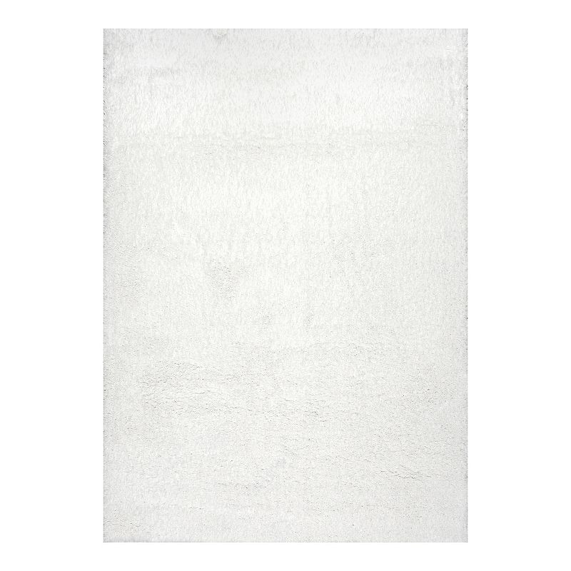 nuLOOM Airy Shag Gynel Cloudy Solid Rug, White, 9X12 Ft