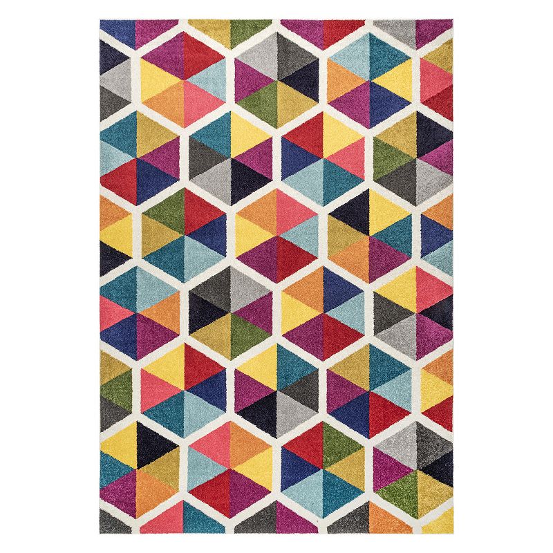 nuLOOM Carnival Maris Triangles Geometric Rug, Yellow, 8X10 Ft