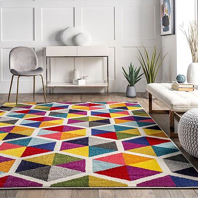 nuLOOM Carnival Maris Triangles Geometric Rug