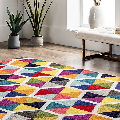 nuLOOM Carnival Maris Triangles Geometric Rug