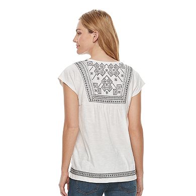 Women's Sonoma Goods For Life® Embroidered Dolman Tee