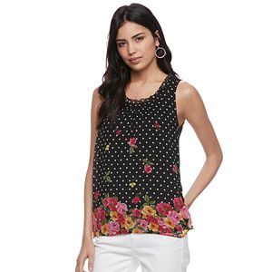 Women's ELLE™ Print Mixed-Media Tank