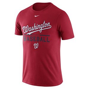 Men's Nike Washington Nationals Away Practice Ringspun Tee
