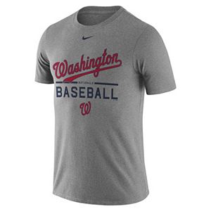 Men's Nike Washington Nationals Away Practice Ringspun Tee