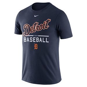 Men's Nike Detroit Tigers Away Practice Ringspun Tee