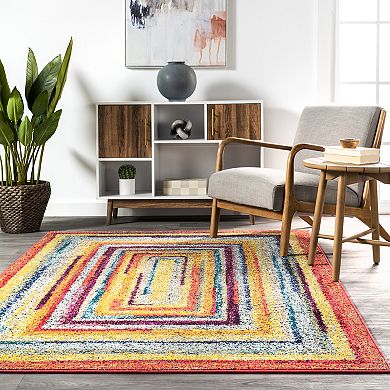 nuLOOM Carnival Hargis Labyrinth Striped Rug