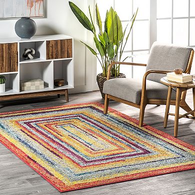 nuLOOM Carnival Hargis Labyrinth Striped Rug