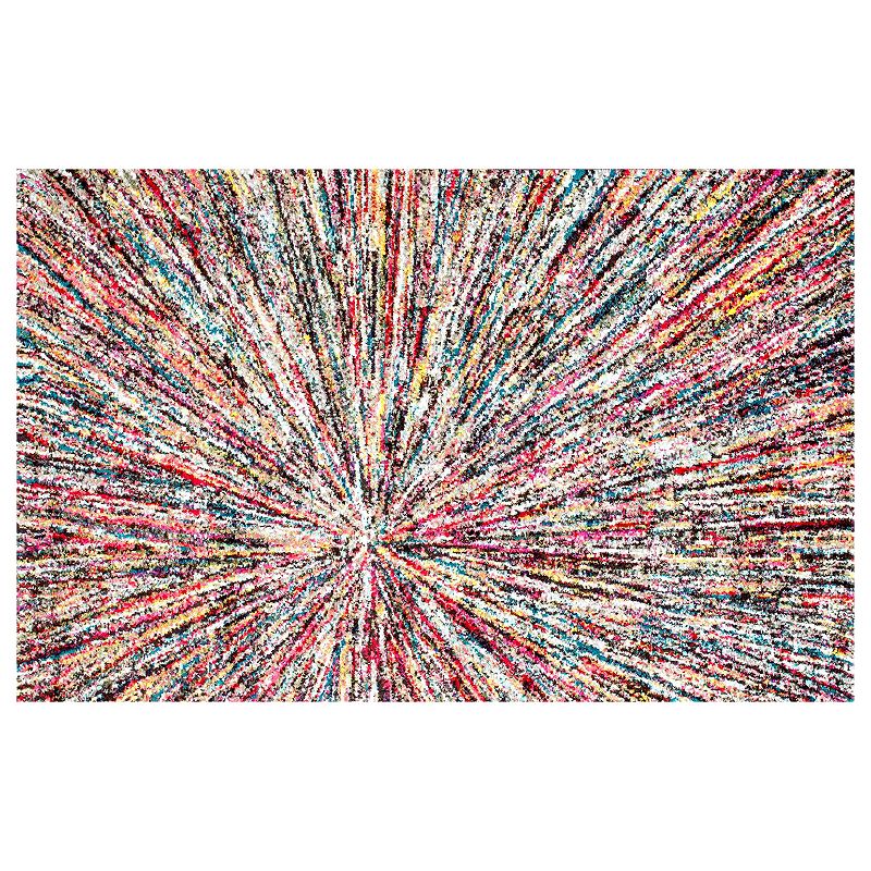 nuLOOM Carnival Samira Warp Abstract Rug, Pink, 8X10 Ft