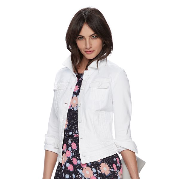 Kohls white hot sale denim jacket