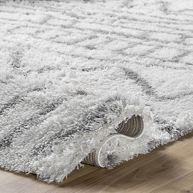 nuLOOM Airy Shag Renata Moroccan Striped Rug