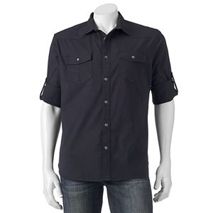 Big & Tall Rock & Republic Classic-Fit Roll-Tab Stretch Button-Down Shirt