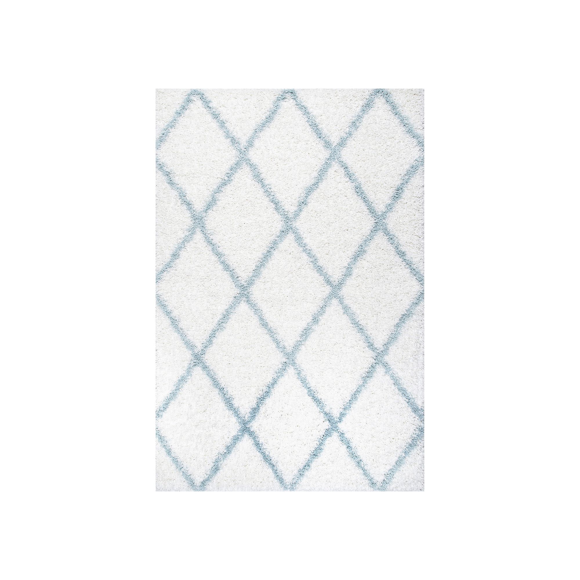 nuLOOM Easy Shag Shanna Lattice Rug, Blue