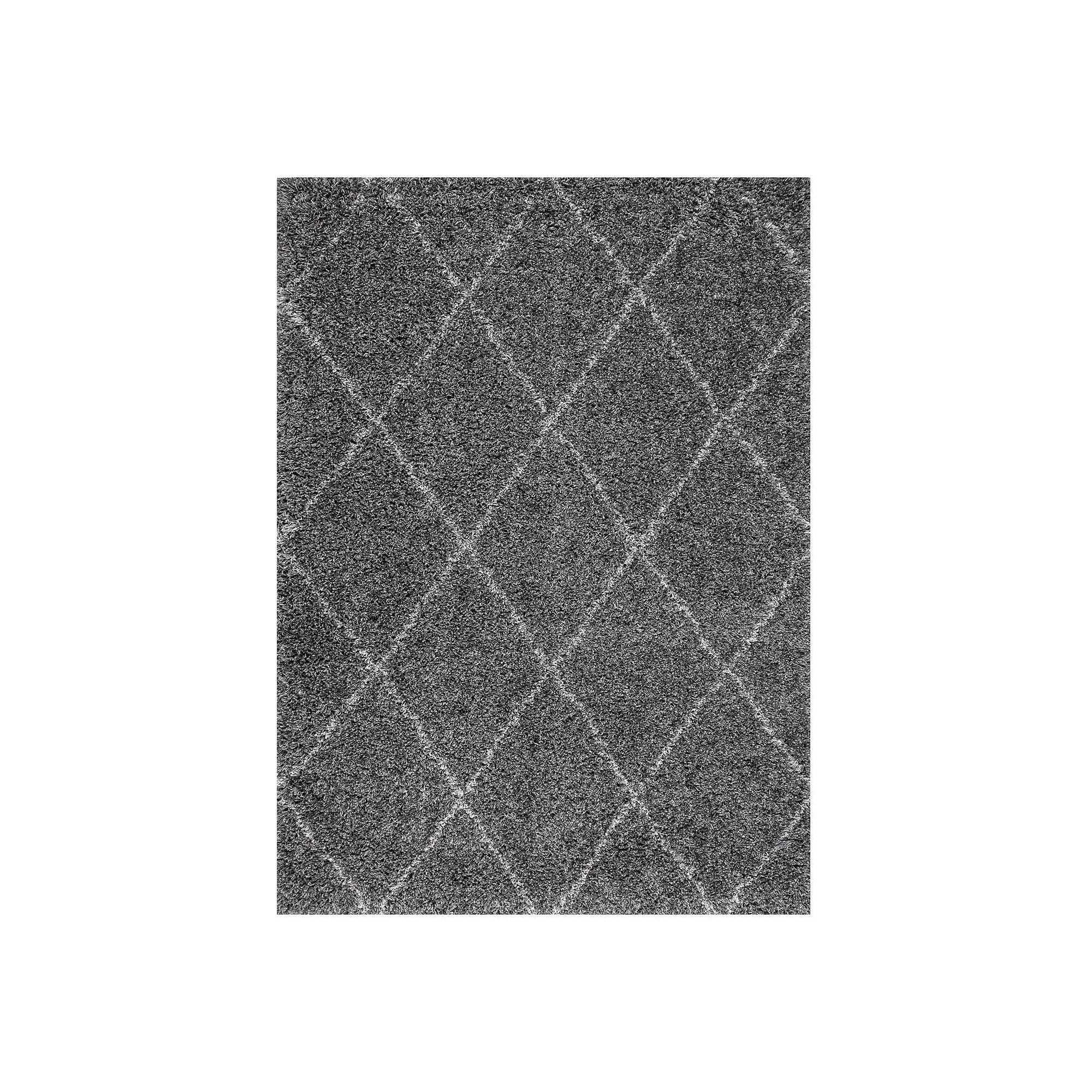 nuLOOM Easy Shag Shanna Lattice Rug, Grey