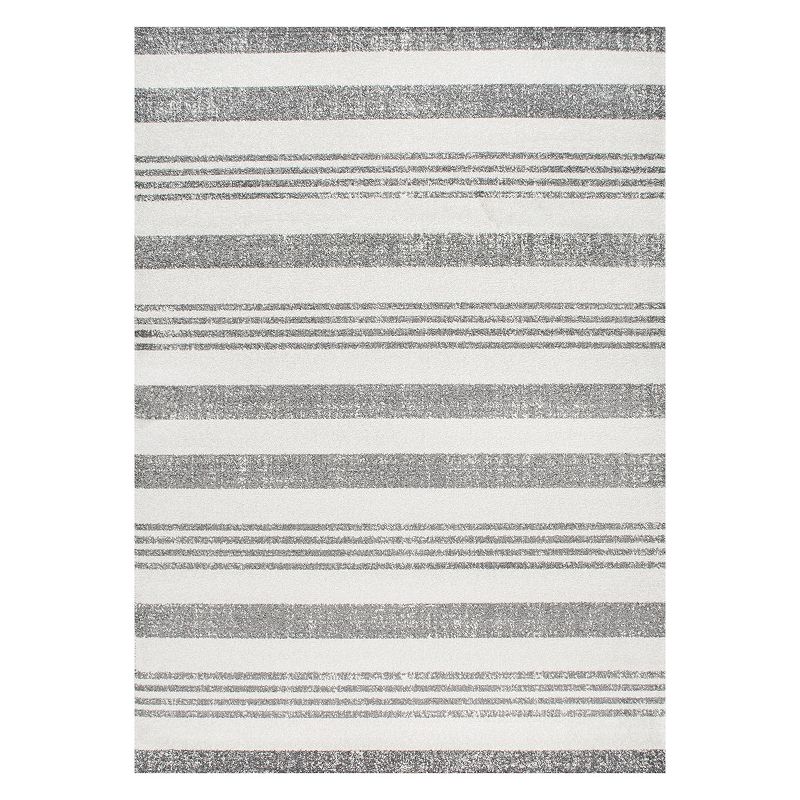 nuLOOM Plymouth Kelsi Striped Rug, Grey, 9X12 Ft