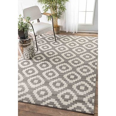 nuLOOM Plymouth Julian Pixel Trellis Rug