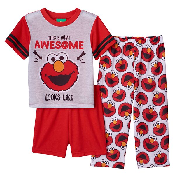 Sesame Street Toddler Boys Elmo Red Top 3pc Short Size 2T 3T 4T $36 