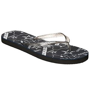 Women's Dallas Cowboys Multi-Logo Glitter Flip-Flops