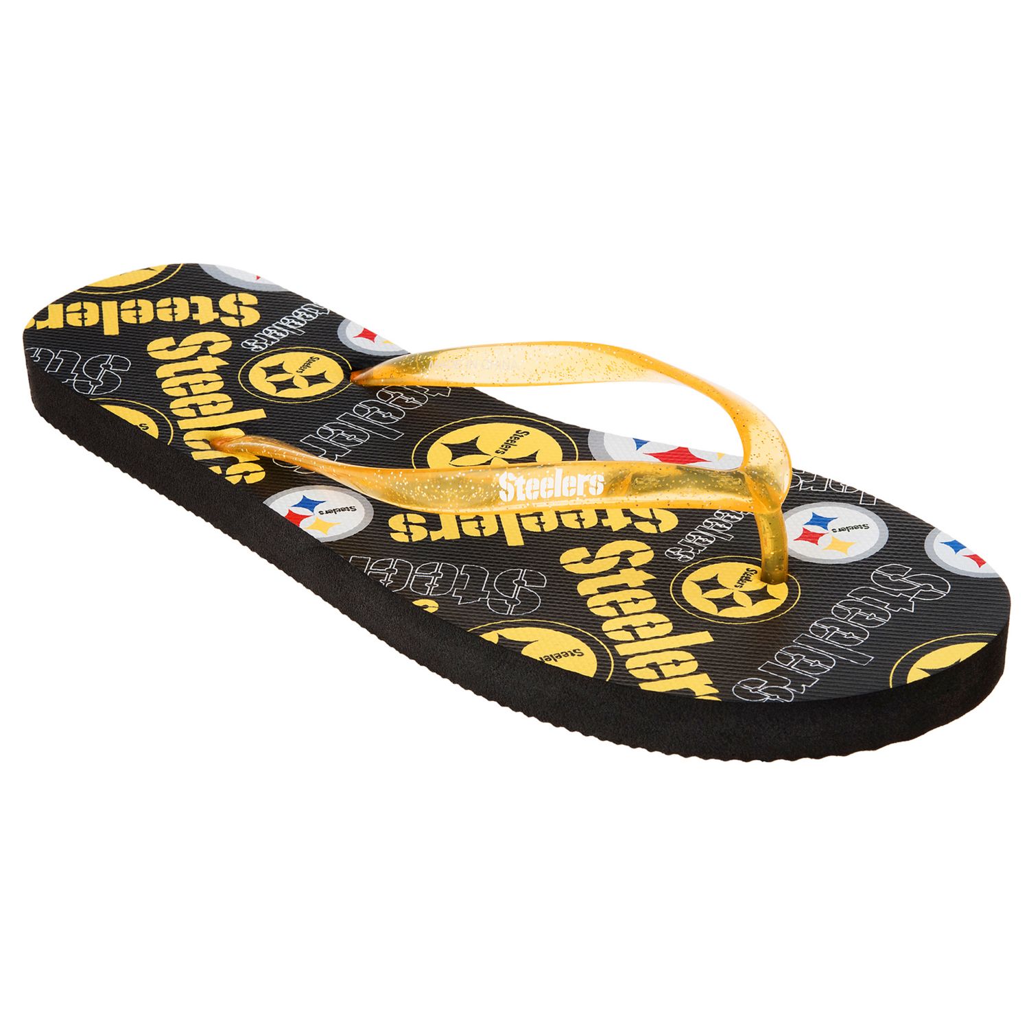 steelers flip flops