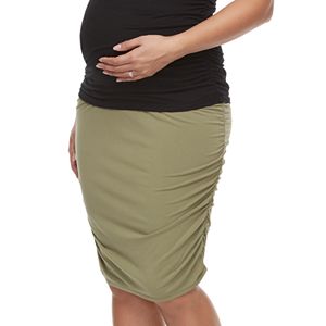 Maternity a:glow Ruched Pencil Skirt