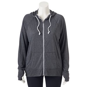 Juniors' Plus Size SO® Solid Zip-Up Hoodie