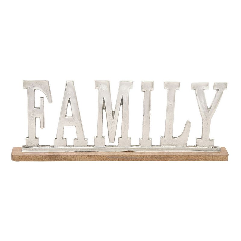 Family Sign Table Decor, Grey