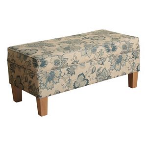 HomePop Lexie Floral Storage Bench