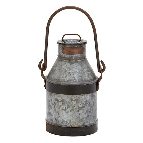 Rustic Galvanized Milk Can Table Decor