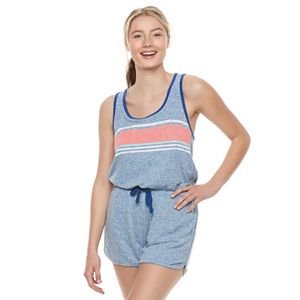 Juniors' SO® Racerback Striped Romper