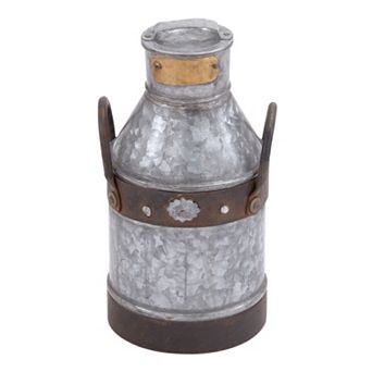 UMA Home Decor Galvanized Milk Can Table Decor