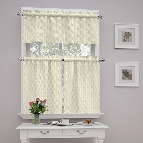 Traditions By Waverly Strands Tier Valance Kitchen Window